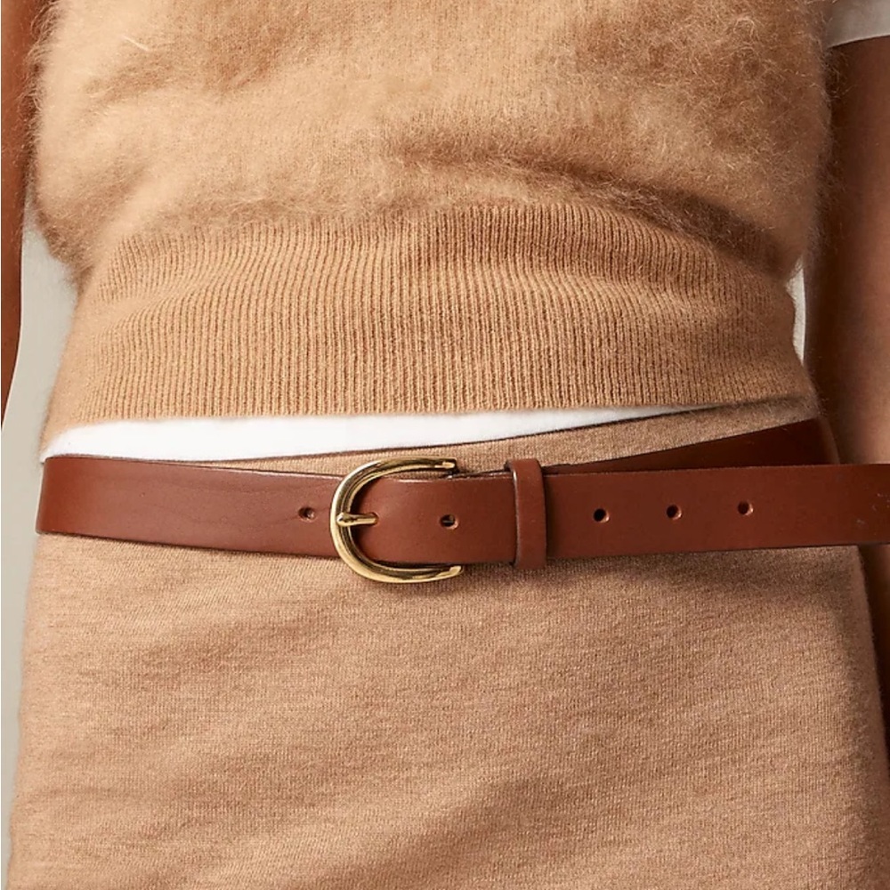 J crew classic Italian  Brown Leather Belt